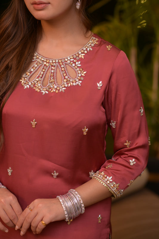 Liyana — Embroidered Kurta Sharara Set