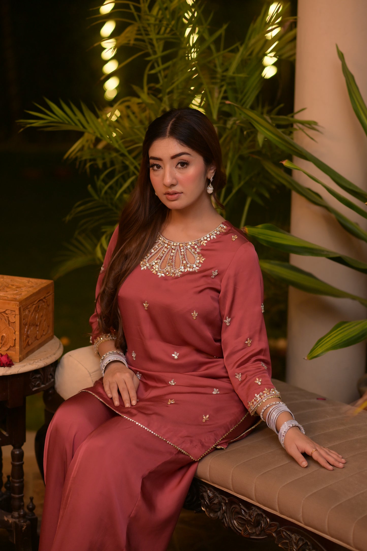 Liyana — Embroidered Kurta Sharara Set