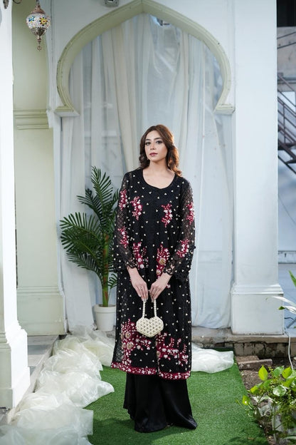 Sehar — Organza Shirt & Silk Trouser