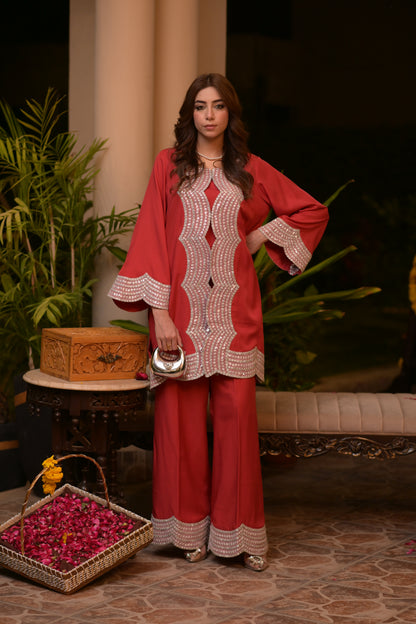 Ravina — Embellished Kurta Palazzo Set
