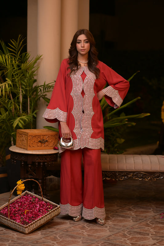 Ravina — Embellished Kurta Palazzo Set