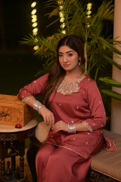 Liyana — Embroidered Kurta Sharara Set